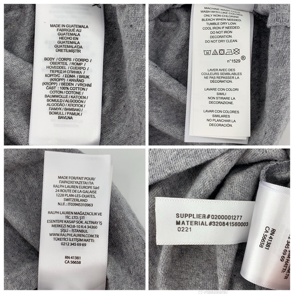 Ralph Lauren NWT Infant Heather Grey Script 'Polo' Logo Short Sleeve Tee, 3M - Picture 14 of 14